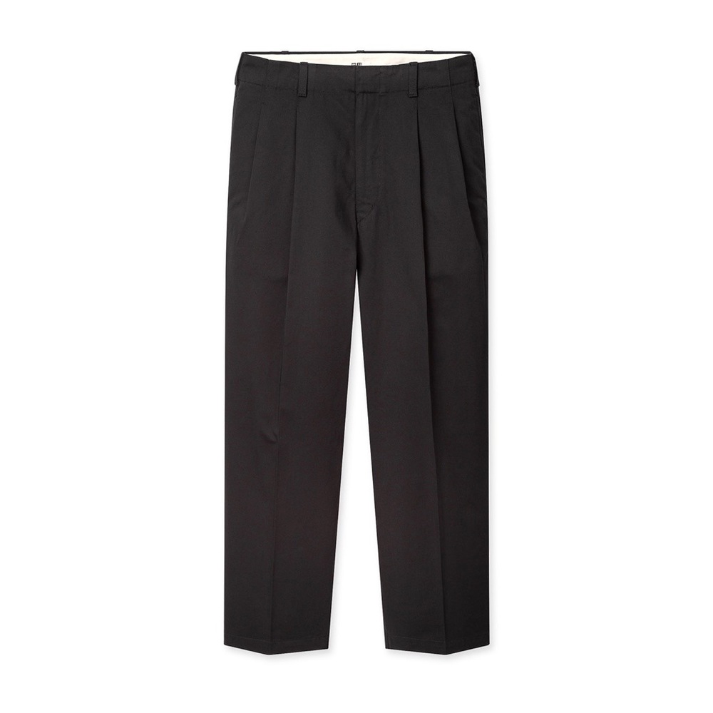 Uniqlo U Mens Black Pleated Wide Fit Pants, Size 31